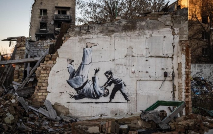 Banksy autor crteža na uništenoj ukrajinskoj kući