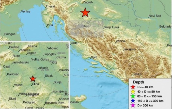 Potres kod Siska jačine 3,7 prema Richteru