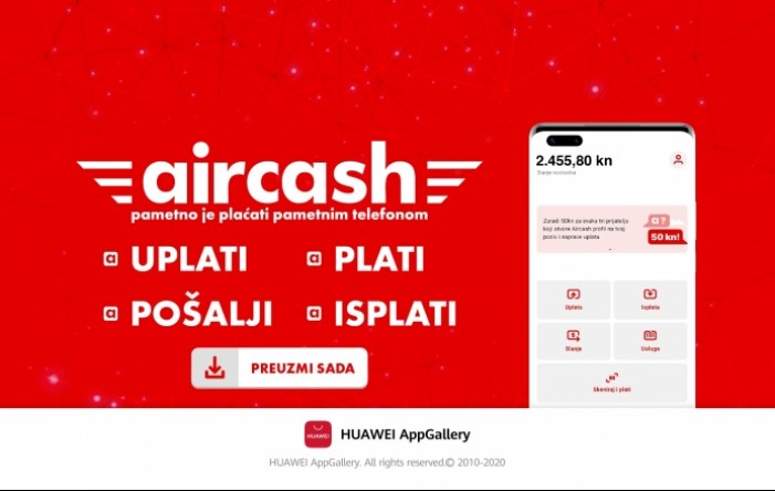 Domaći digitalni novčanik Aircash dostupan u AppGallery trgovini