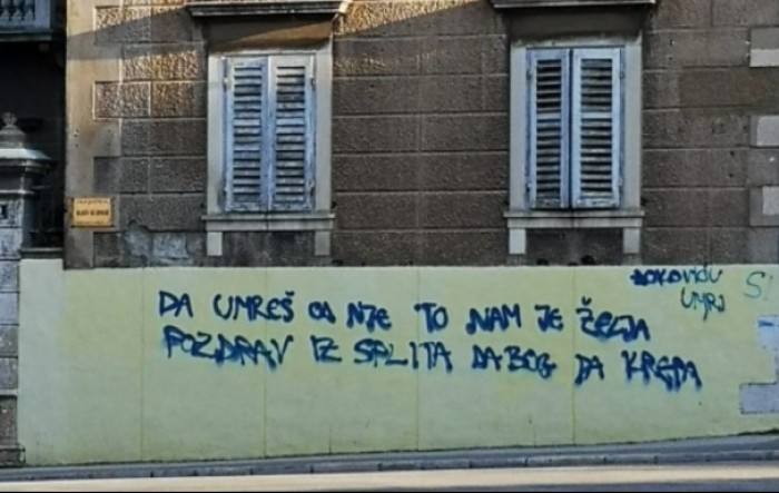 Split: Morbidan grafit s porukom mržnje prema Novaku Đokoviću