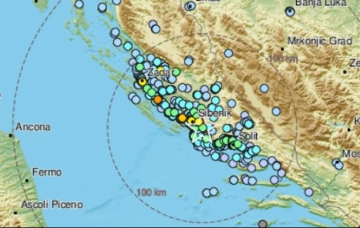 Snažan potres pogodio područje Šibenika